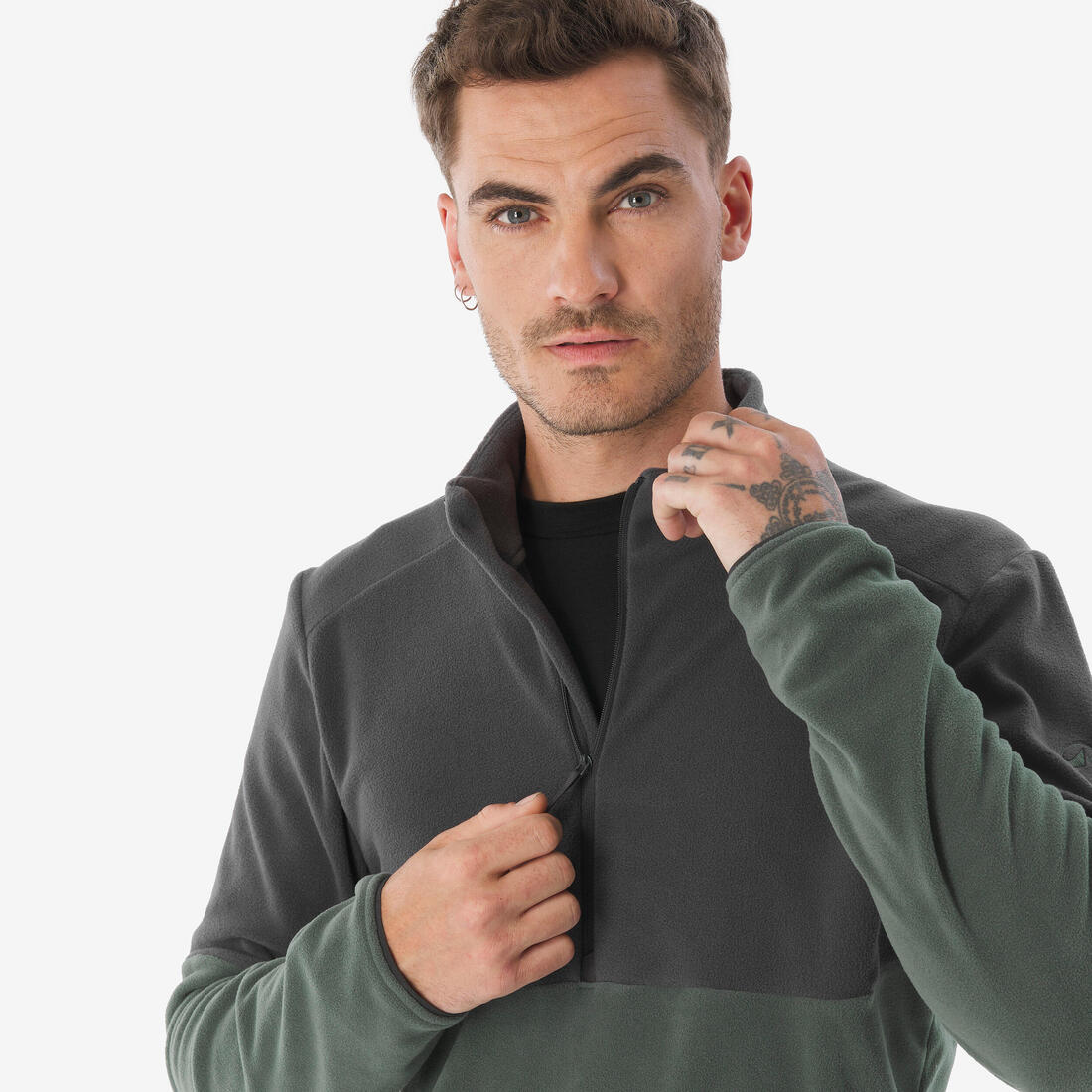 Men’s mountain hiking fleece jacket, MH500 Half Zip 8