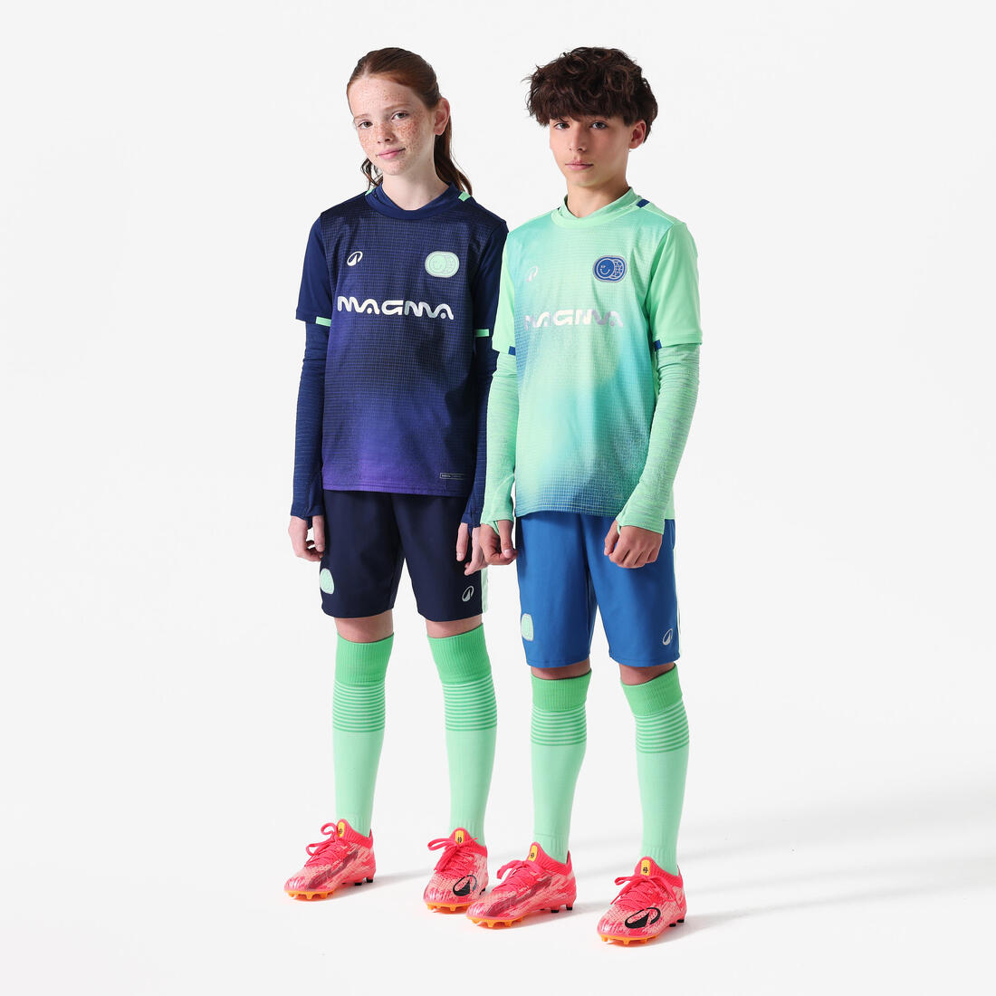 Bluzë Futbolli Mëngë të Shkurtra për Fëmijë Viralto Boreal - Blu Marin / Jeshile 6