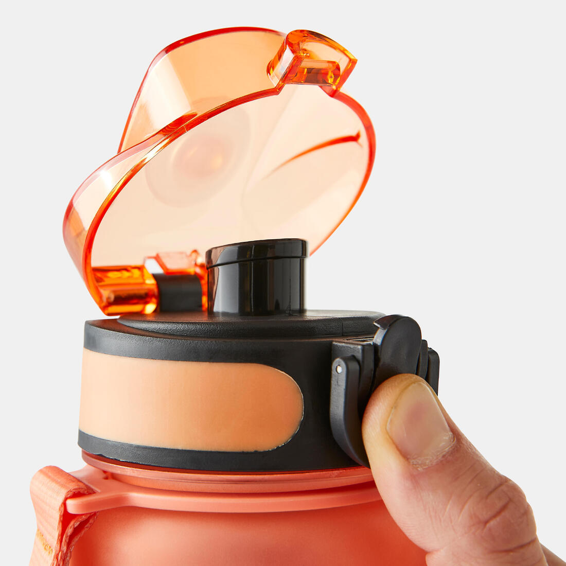 1 Litre Fitness Bottle Motivation - Orange/Green 3
