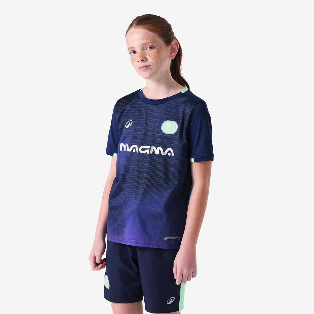 Bluzë Futbolli Mëngë të Shkurtra për Fëmijë Viralto Boreal - Blu Marin / Jeshile 3