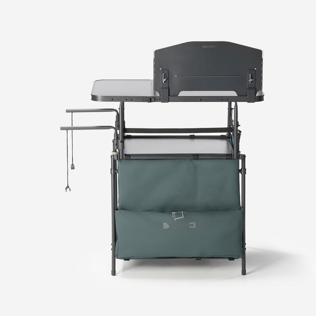 Camping kitchen unit L, foldable and with a wind shield 6