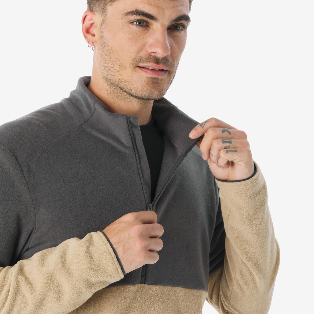 Men’s mountain hiking fleece jacket, MH500 Half Zip 7