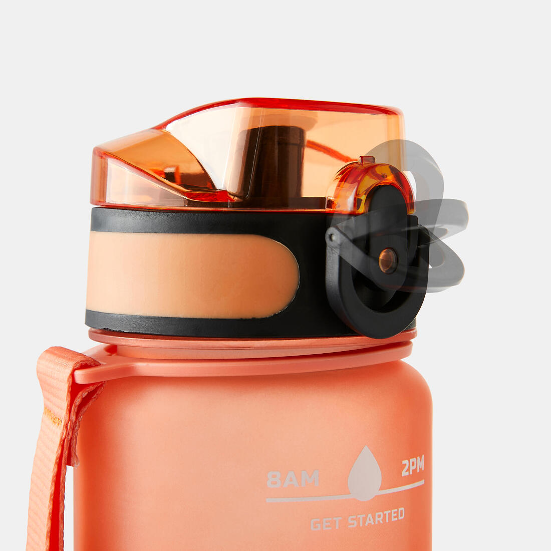 1 Litre Fitness Bottle Motivation - Orange/Green 2