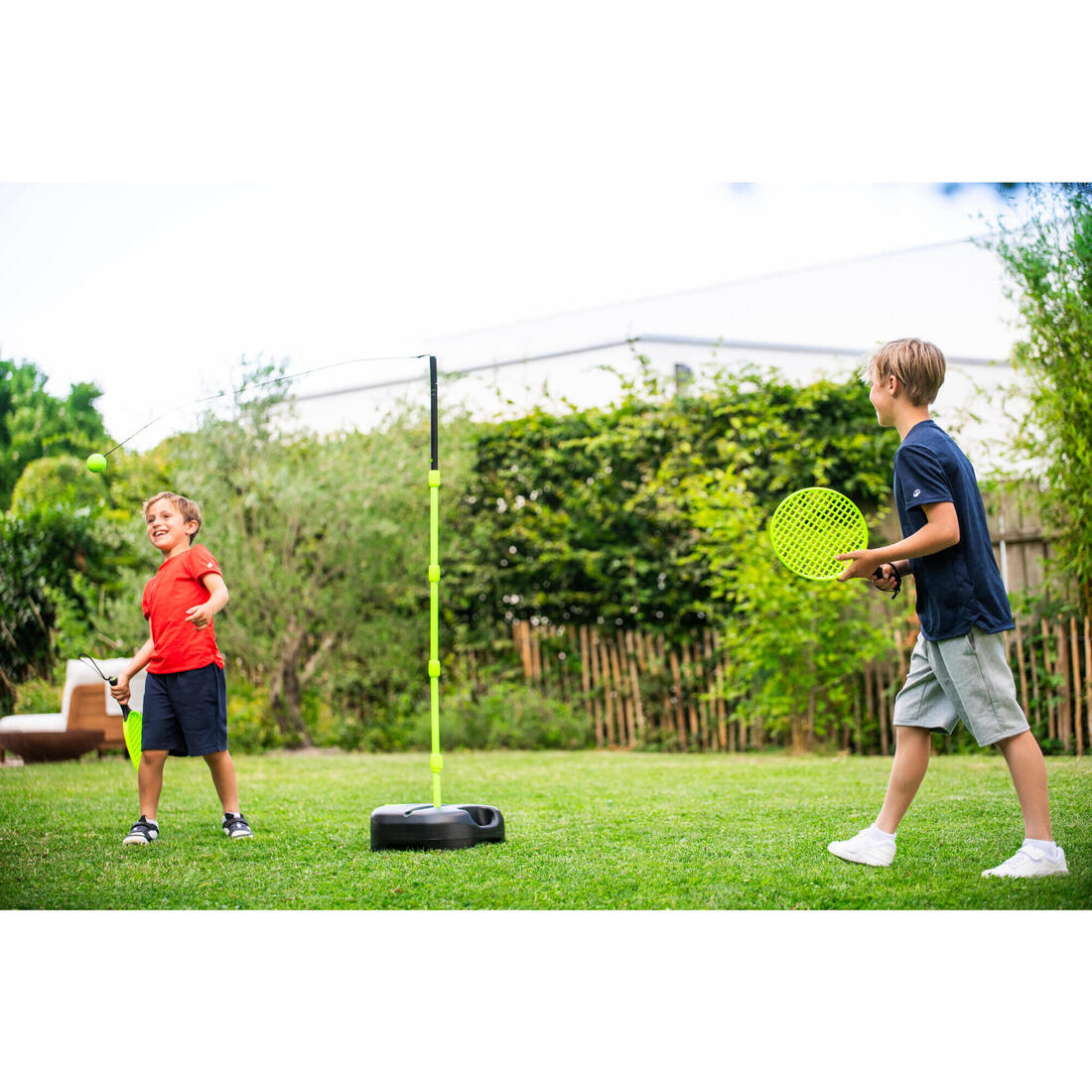 Kids' Speedball Set Turnball (1 Post, 2 Rackets, and 1 Ball) - Black/Yellow 13