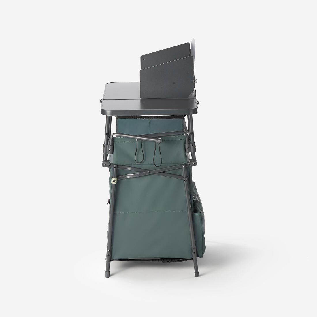 Camping kitchen unit L, foldable and with a wind shield 7