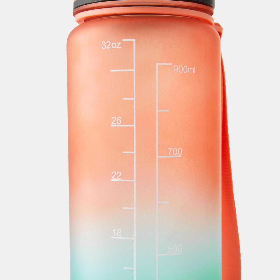 1 Litre Fitness Bottle Motivation - Orange/Green 5