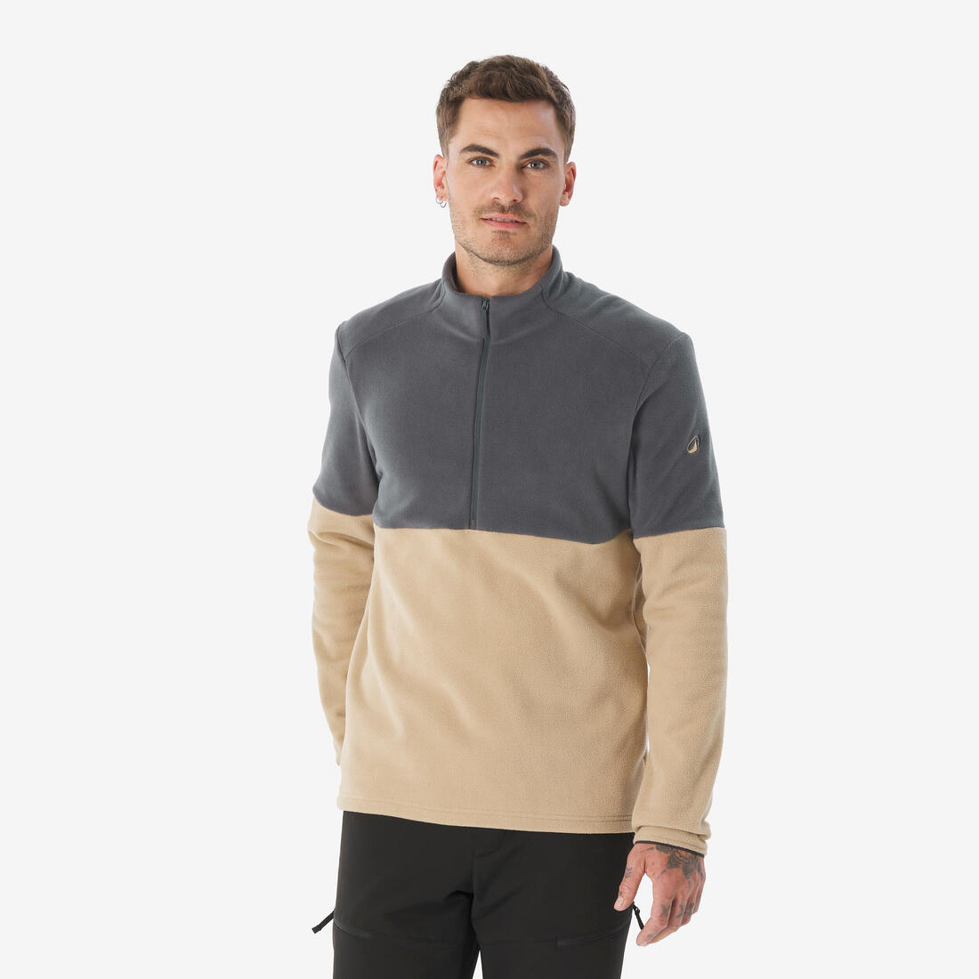 Men’s mountain hiking fleece jacket, MH500 Half Zip 2