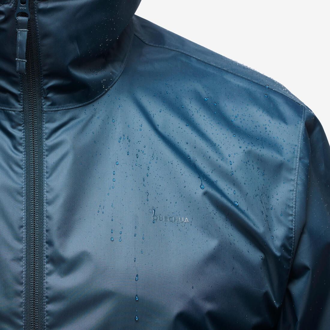 Xhaketë ecjeje për meshkuj kundër erës dhe ujit, Raincut Full Zip - E zezë 6