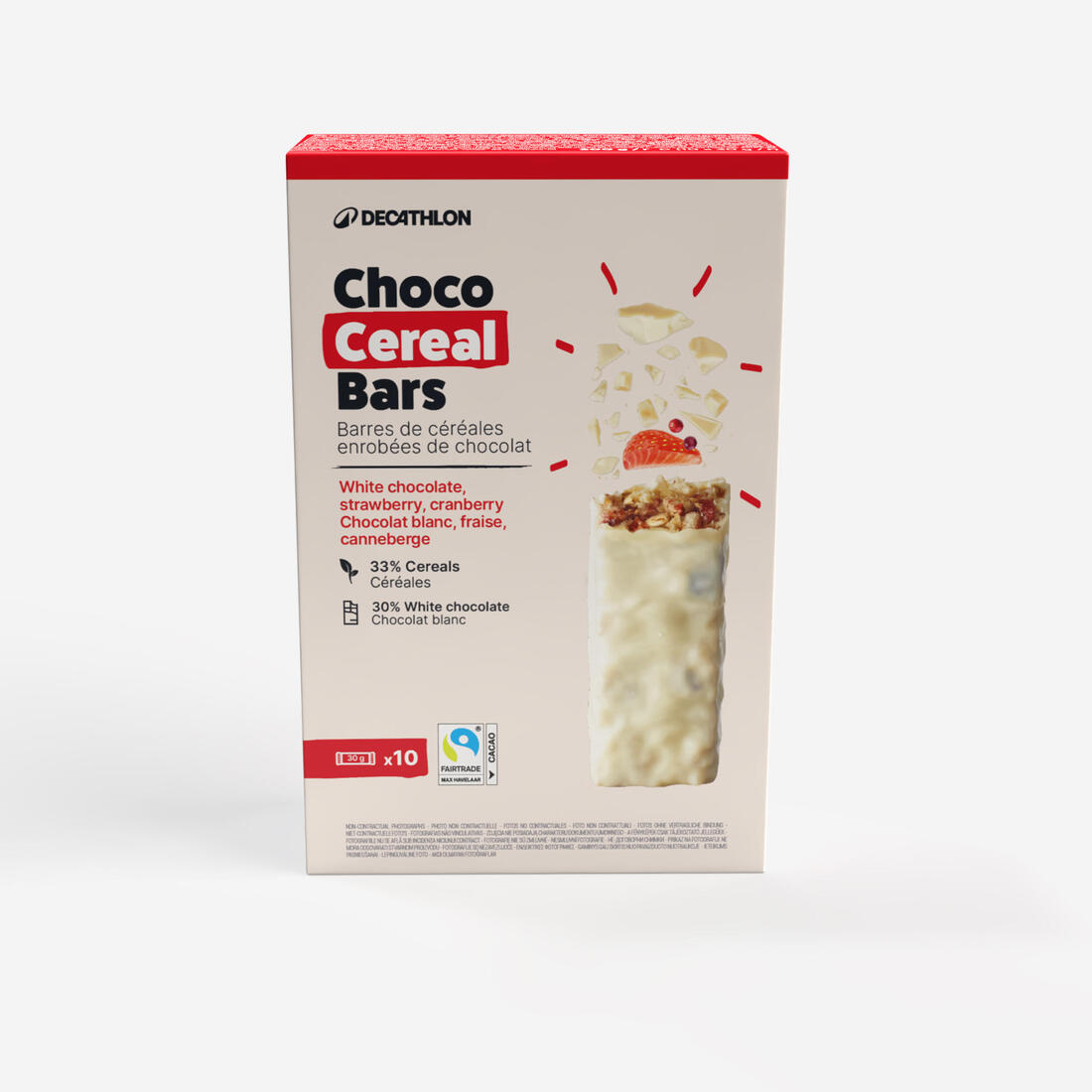 COATED CEREAL BAR X10 WHITE CHOC & MIXED BERRIES