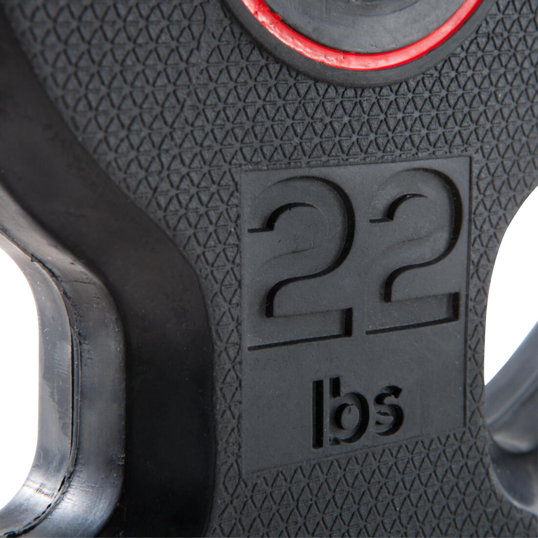Weight of rubber disc with handles 28 mm 10 kg, partially recycled iro ...