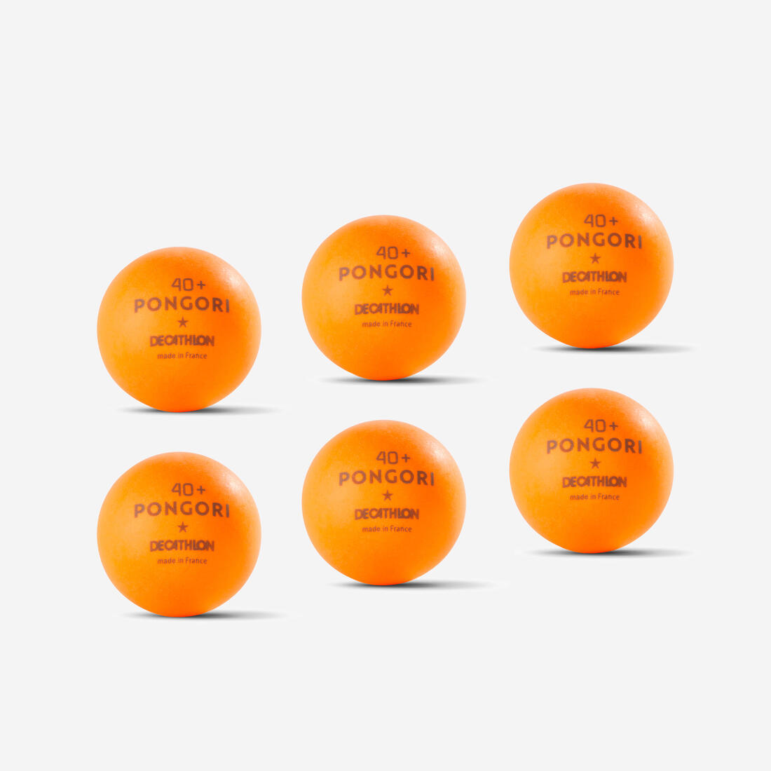 Topa Pingpongu TTB 100 1* 40+ Pako me 6 copë (Prodhuar në Francë) - Portokalli 2