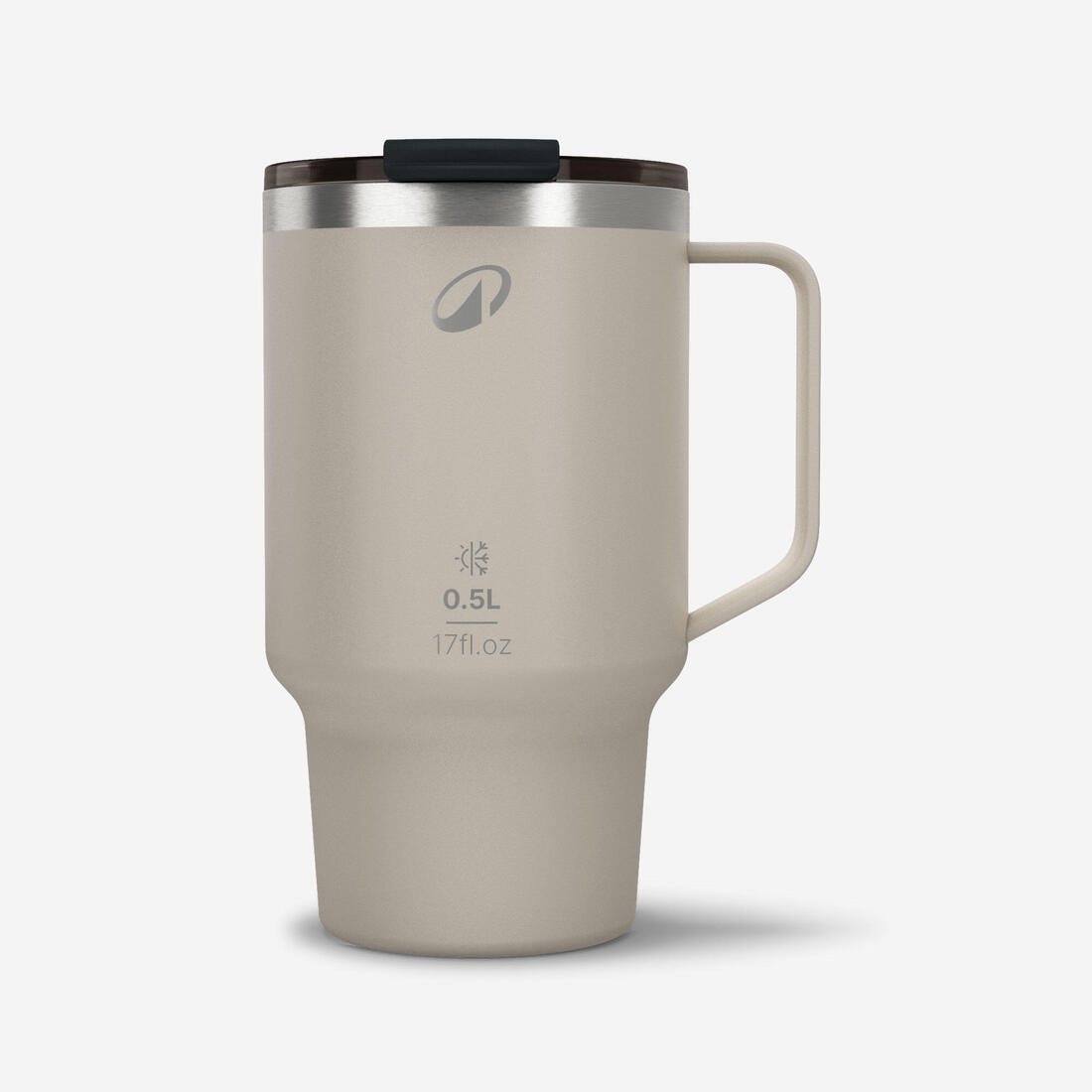 Gotë çeliku inox 0.5 L 900, për kamping, ecje në natyrë/ecje malore - bezhë
