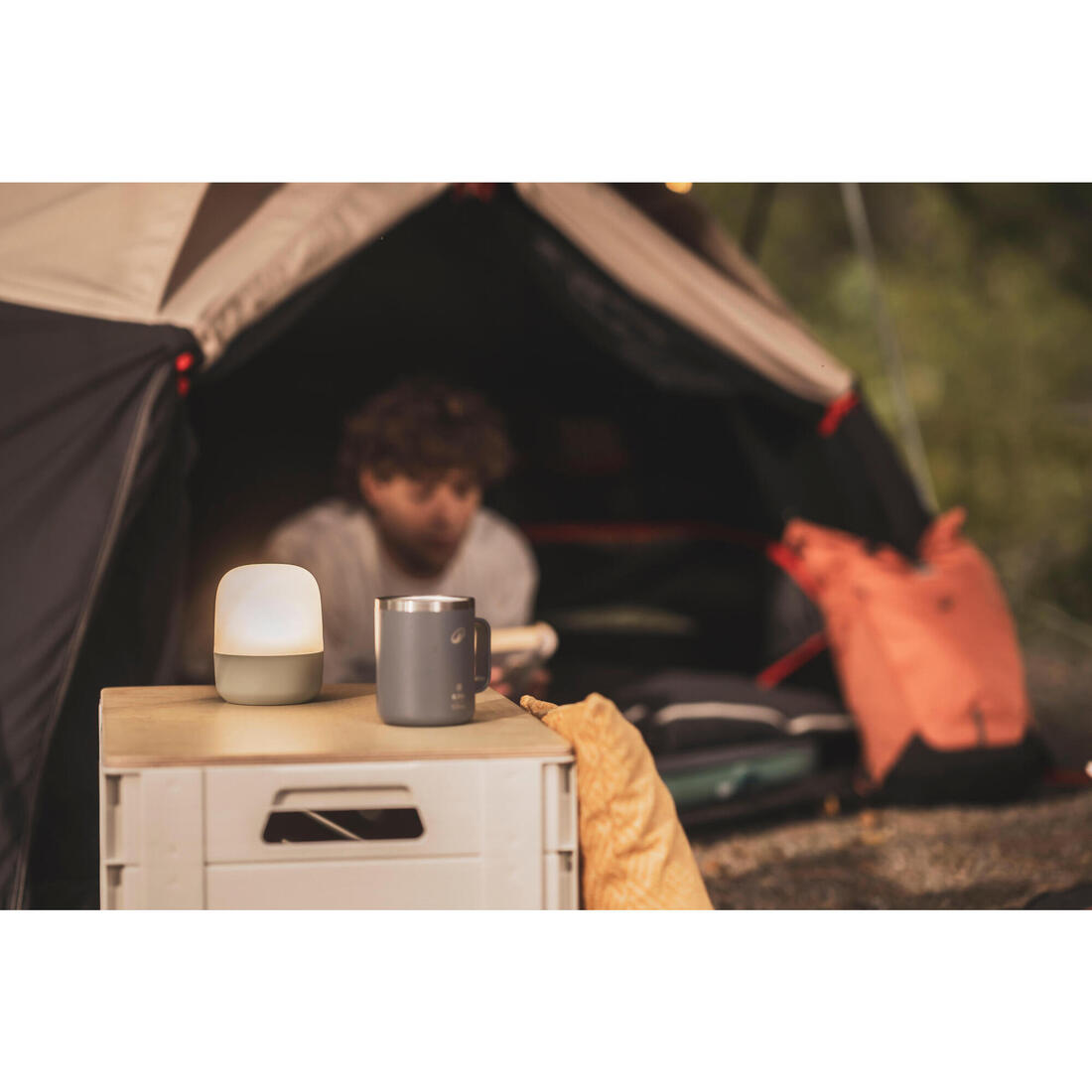 Shishe inoksi 0.35 l e izoluar 900, për kamping, ecje malore/ecje malore - gri 8