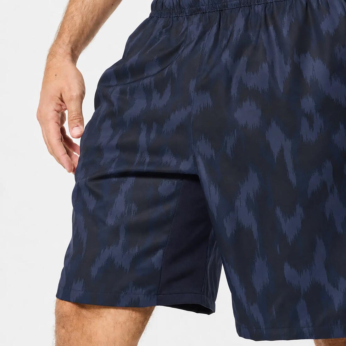 Shortse fitnesi për meshkuj që marrin frymë me xhepa me zipe Kaki 34