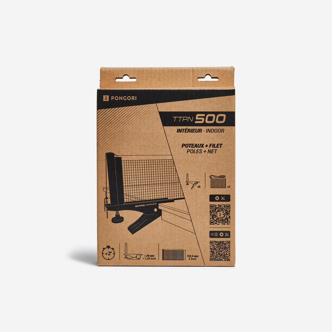 Set rrjete dhe shtyllash për pingpong TTPN 500