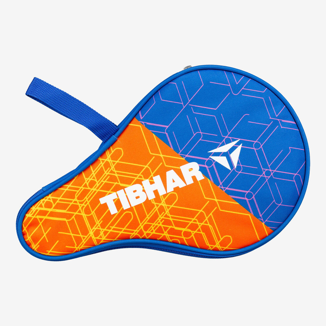 Table Tennis Bat Cover Square - Orange/Blue