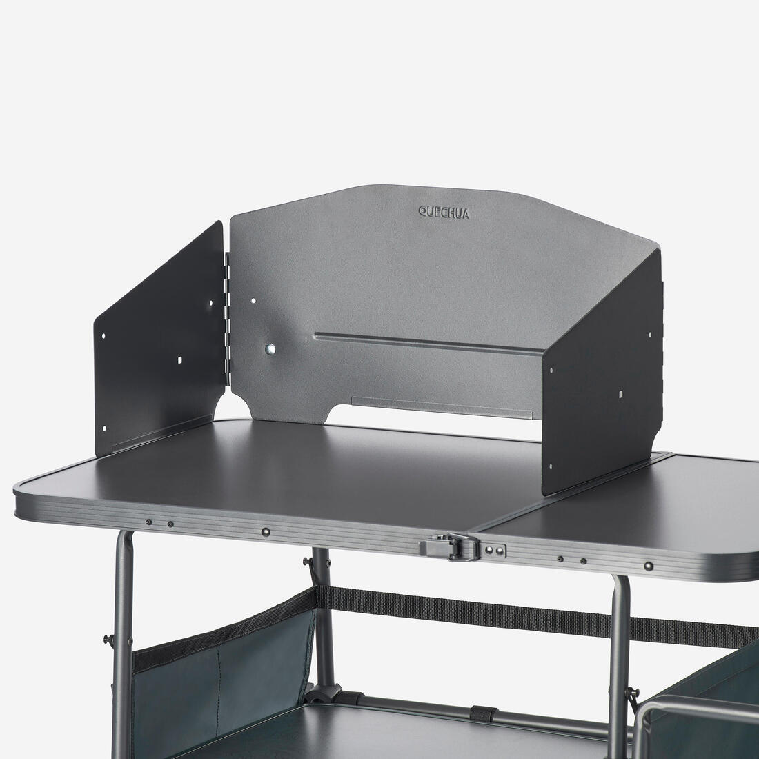 Camping kitchen unit L, foldable and with a wind shield 10