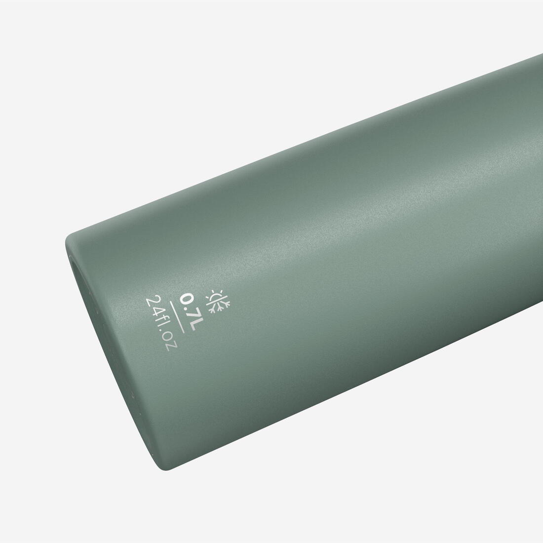 0.7 L stainless steel insulated flask with cup for hiking - Green 3