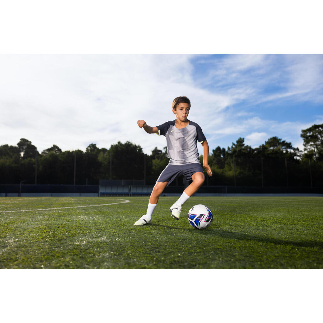 Kids' Short-Sleeved Football Shirt Viralto Jr Block 14