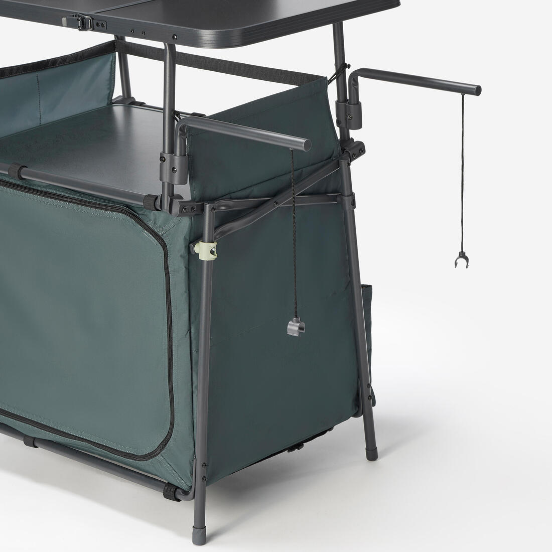 Camping kitchen unit L, foldable and with a wind shield 9