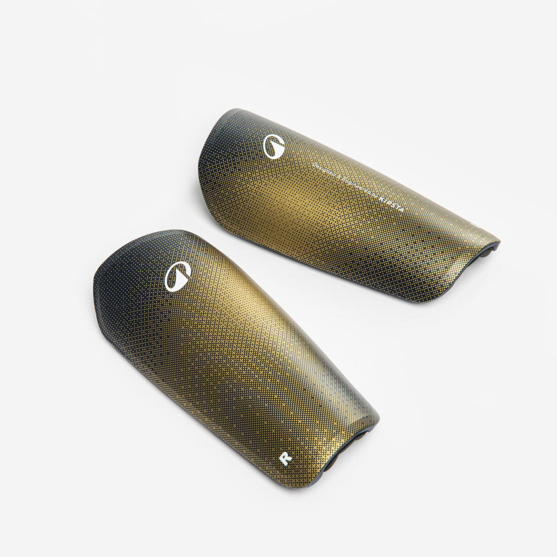 Kids' Football Shin Guards with Support Sleeves F500 5