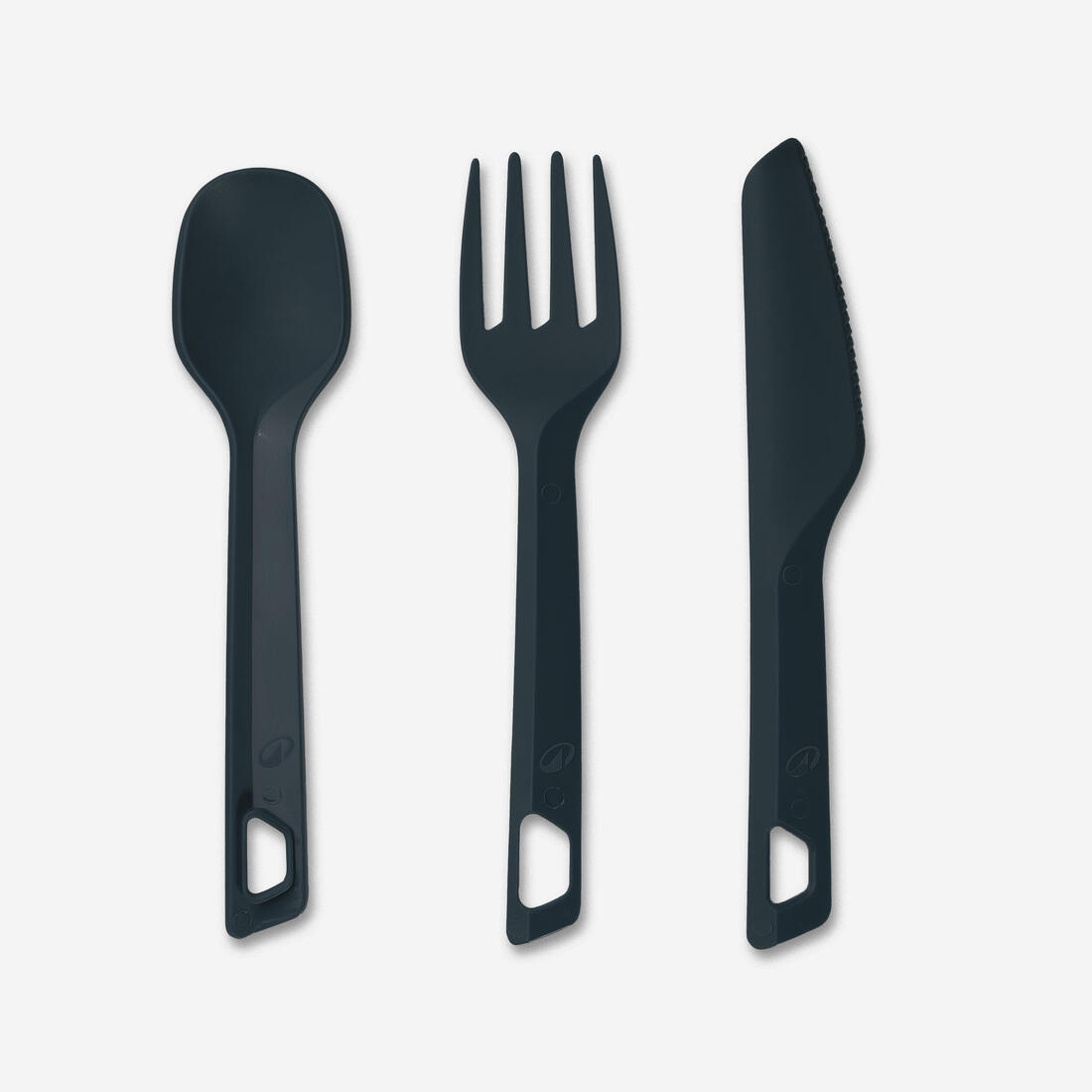 Set of 3 Hiking/Camping Plastic Cutlery Items (Knife, Fork, Spoon)