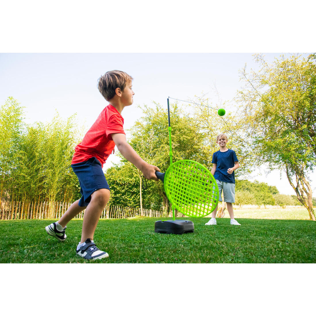 Kids' Speedball Set Turnball (1 Post, 2 Rackets, and 1 Ball) - Black/Yellow 12