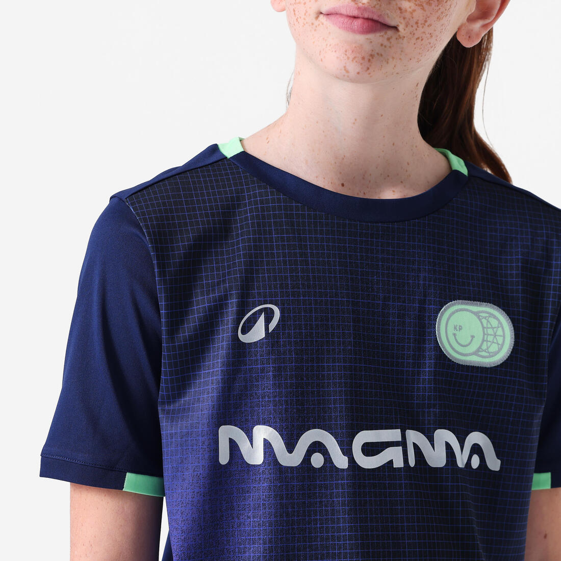 Bluzë Futbolli Mëngë të Shkurtra për Fëmijë Viralto Boreal - Blu Marin / Jeshile 11