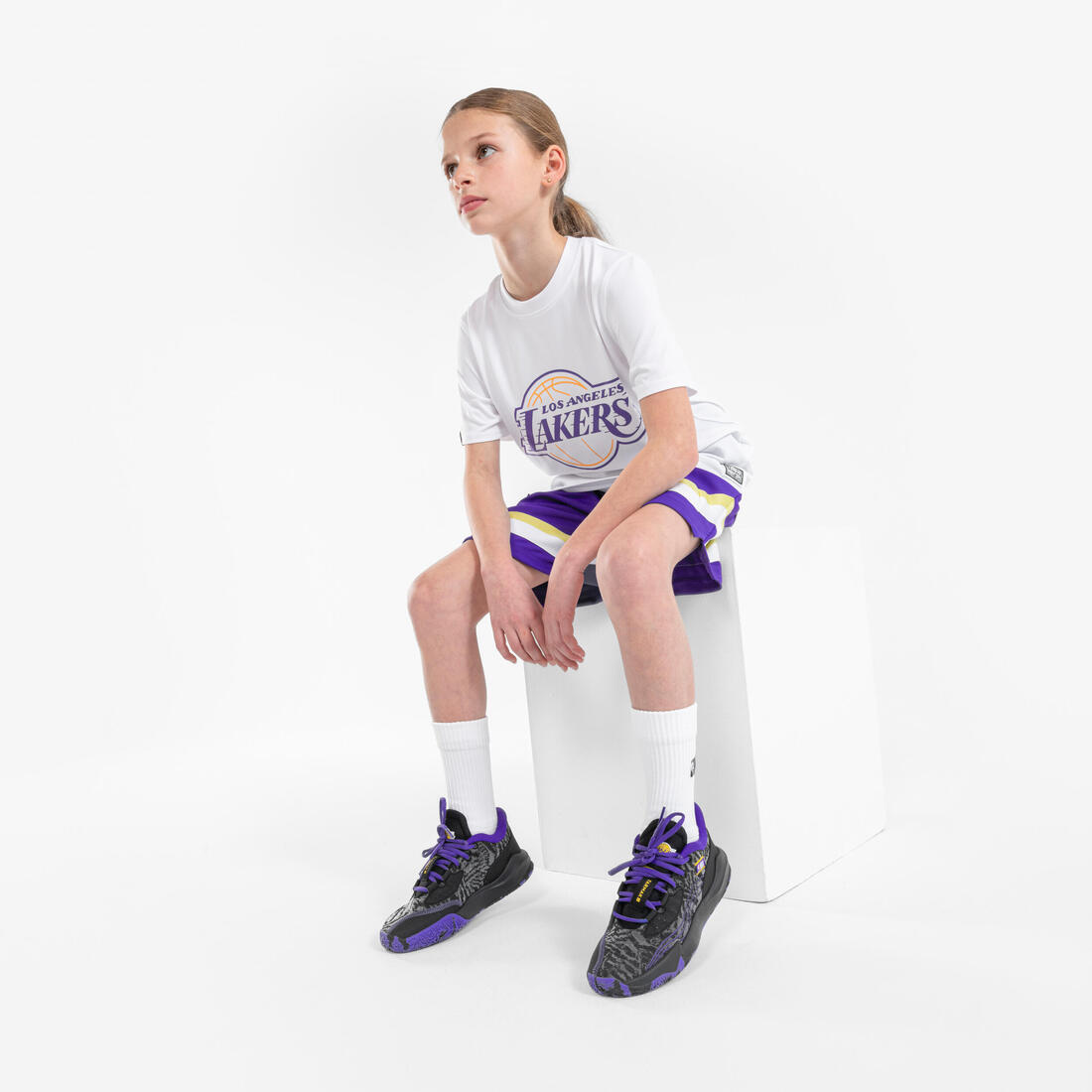 Këpucë Basketbolli për Fëmijë Fast 900 Low-1 - NBA Lakers/E Zezë 23