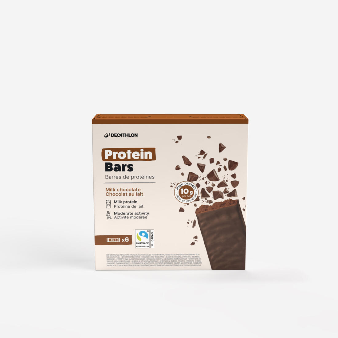 Bar proteinash me shtresë çokollate me qumësht x6 Vanilje