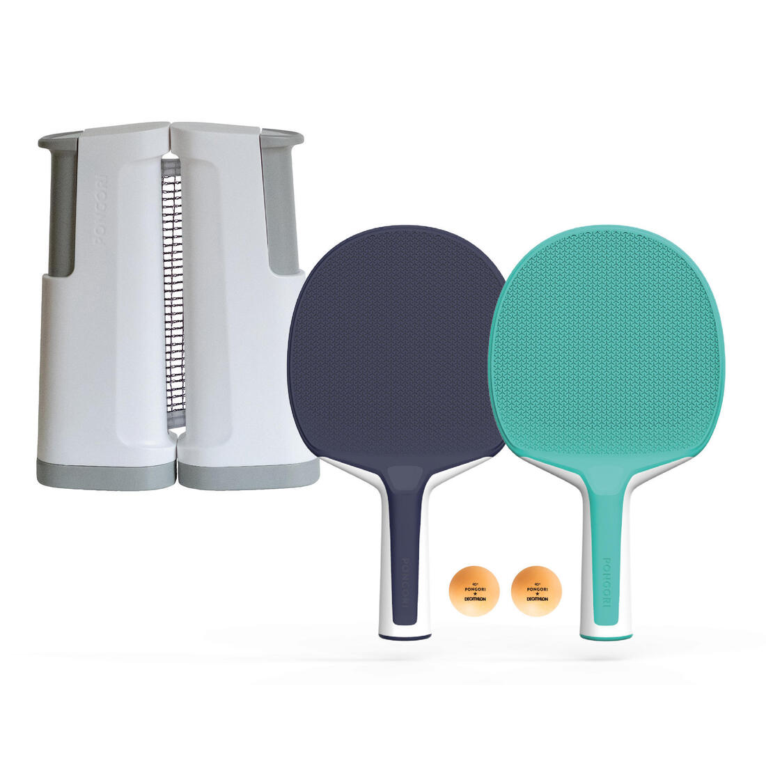 Set pingpongu shtylla, rrjetë e rregullueshme, 2 shkopinj 2 topa – e bardhë/gri. 9