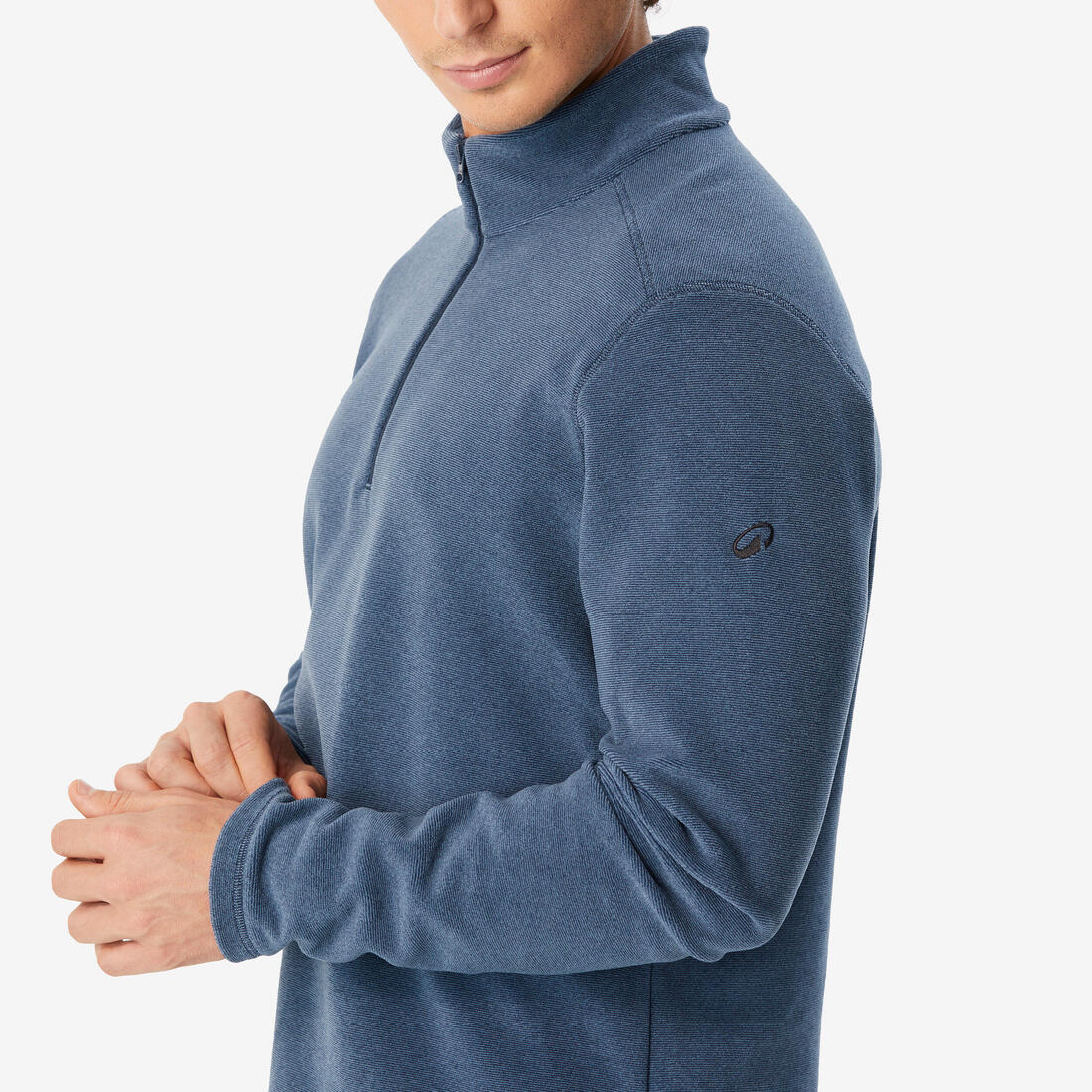 Men’s Mountain Hiking Fleece MH100 Half Zip - Blue 5