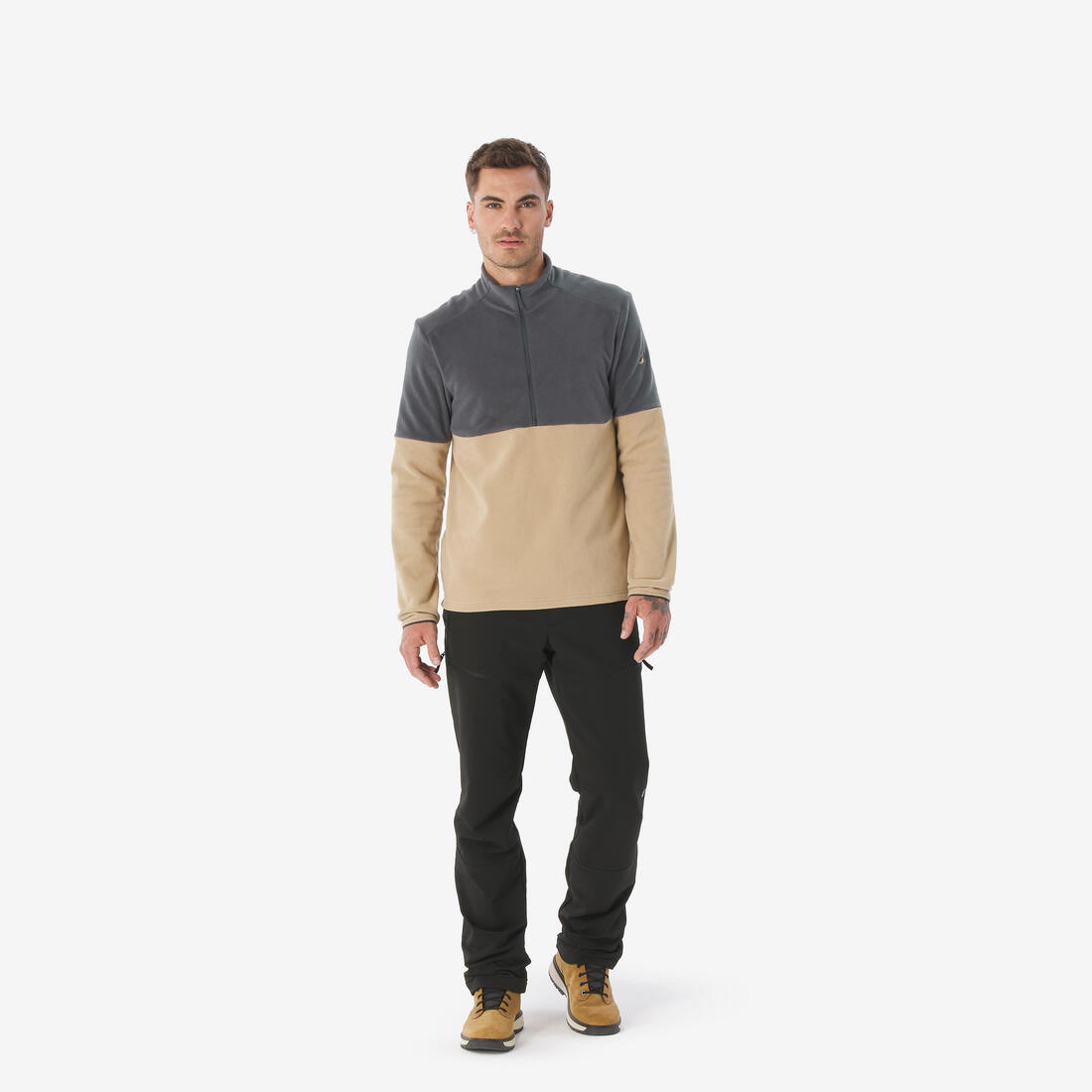 Men’s mountain hiking fleece jacket, MH500 Half Zip 3