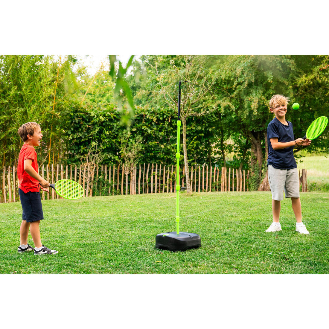 Kids' Speedball Set Turnball (1 Post, 2 Rackets, and 1 Ball) - Black/Yellow 17