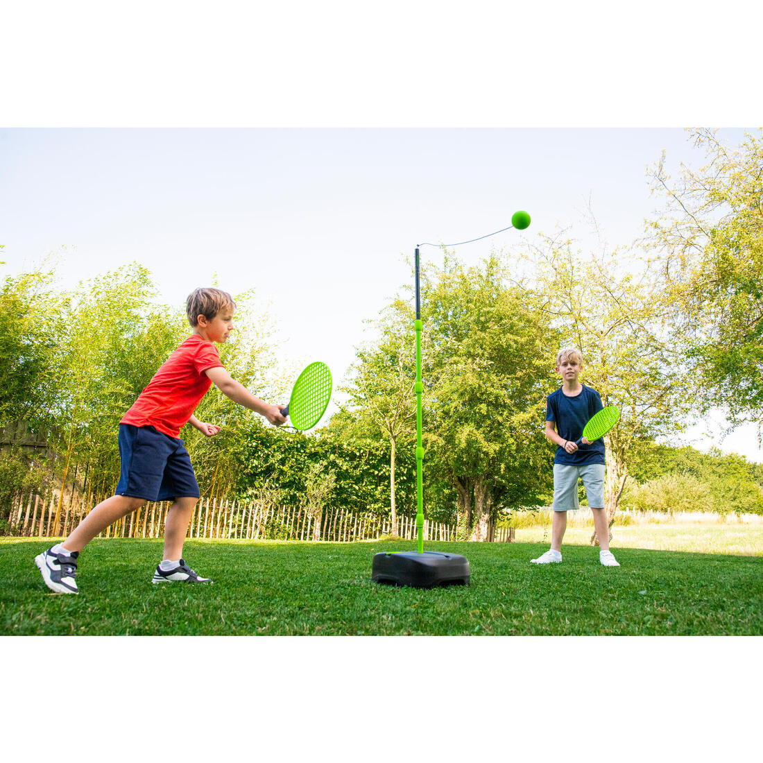 Kids' Speedball Set Turnball (1 Post, 2 Rackets, and 1 Ball) - Black/Yellow 9