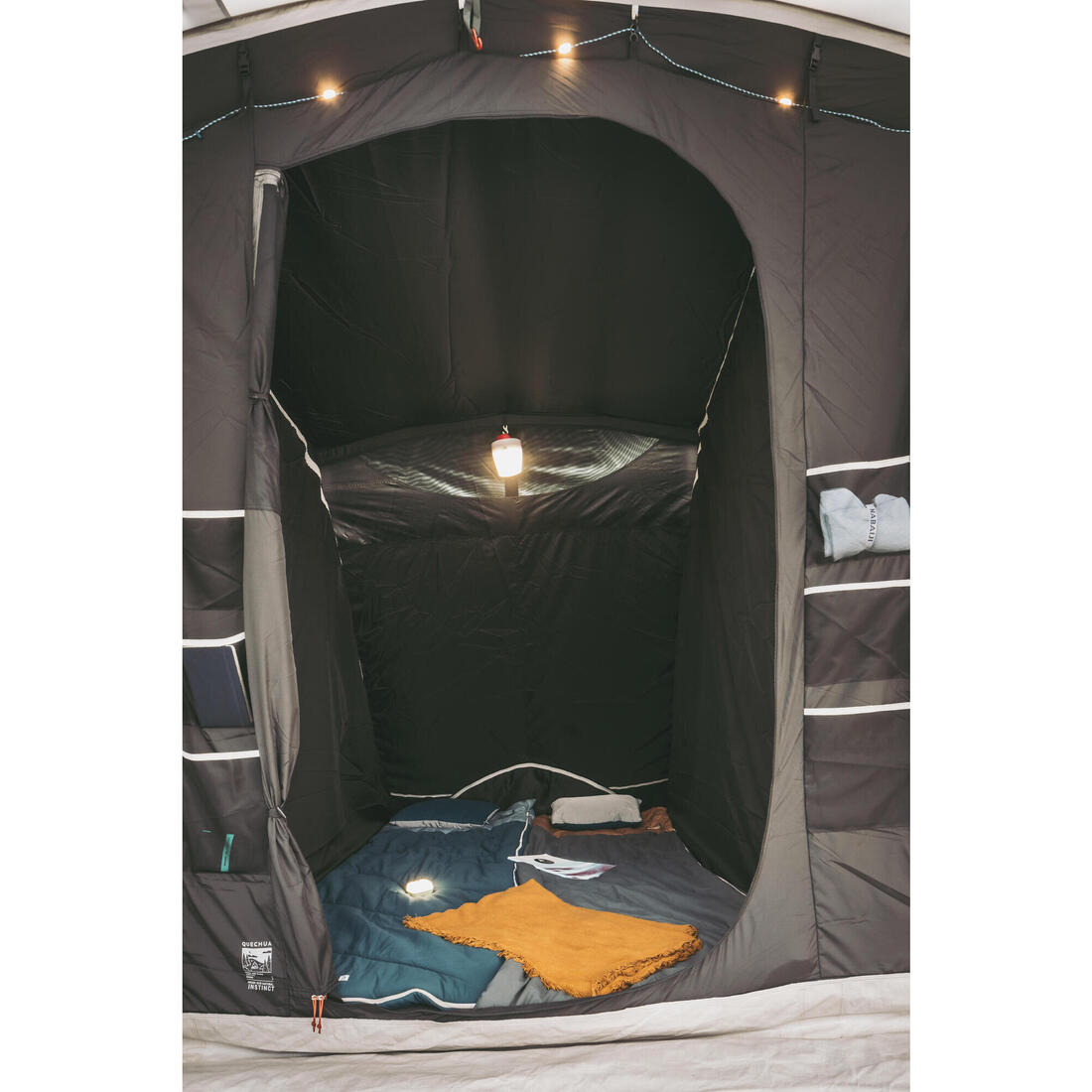 Çantë gjumi kampingu 10°C në pambuk, Ultim Comfort - Blu 5