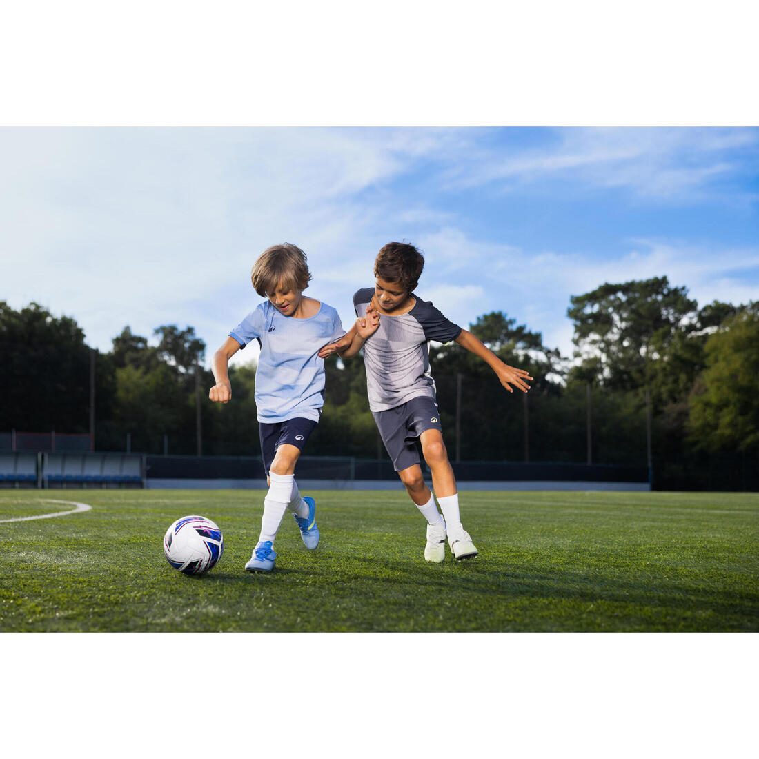 Kids' Short-Sleeved Football Shirt Viralto Jr Block 16