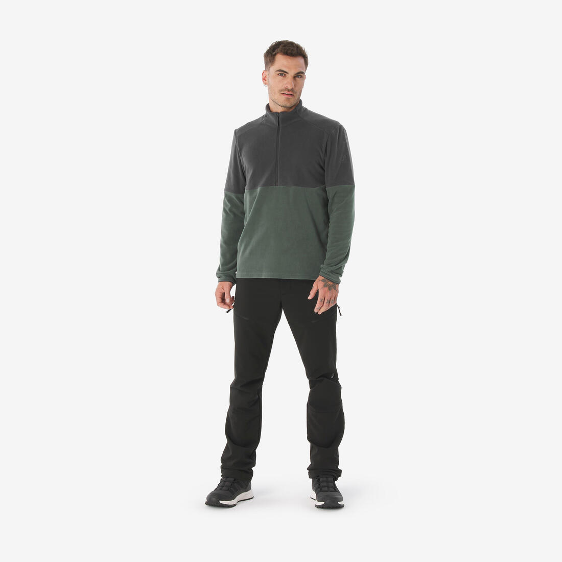 Men’s mountain hiking fleece jacket, MH500 Half Zip 4