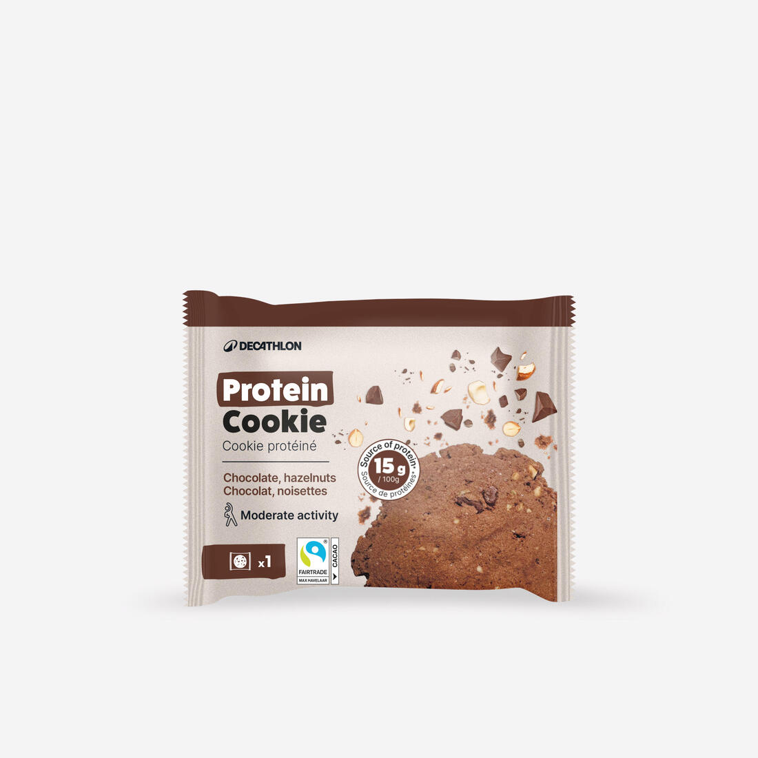 Organic hazelnut and chocolate protein cookies