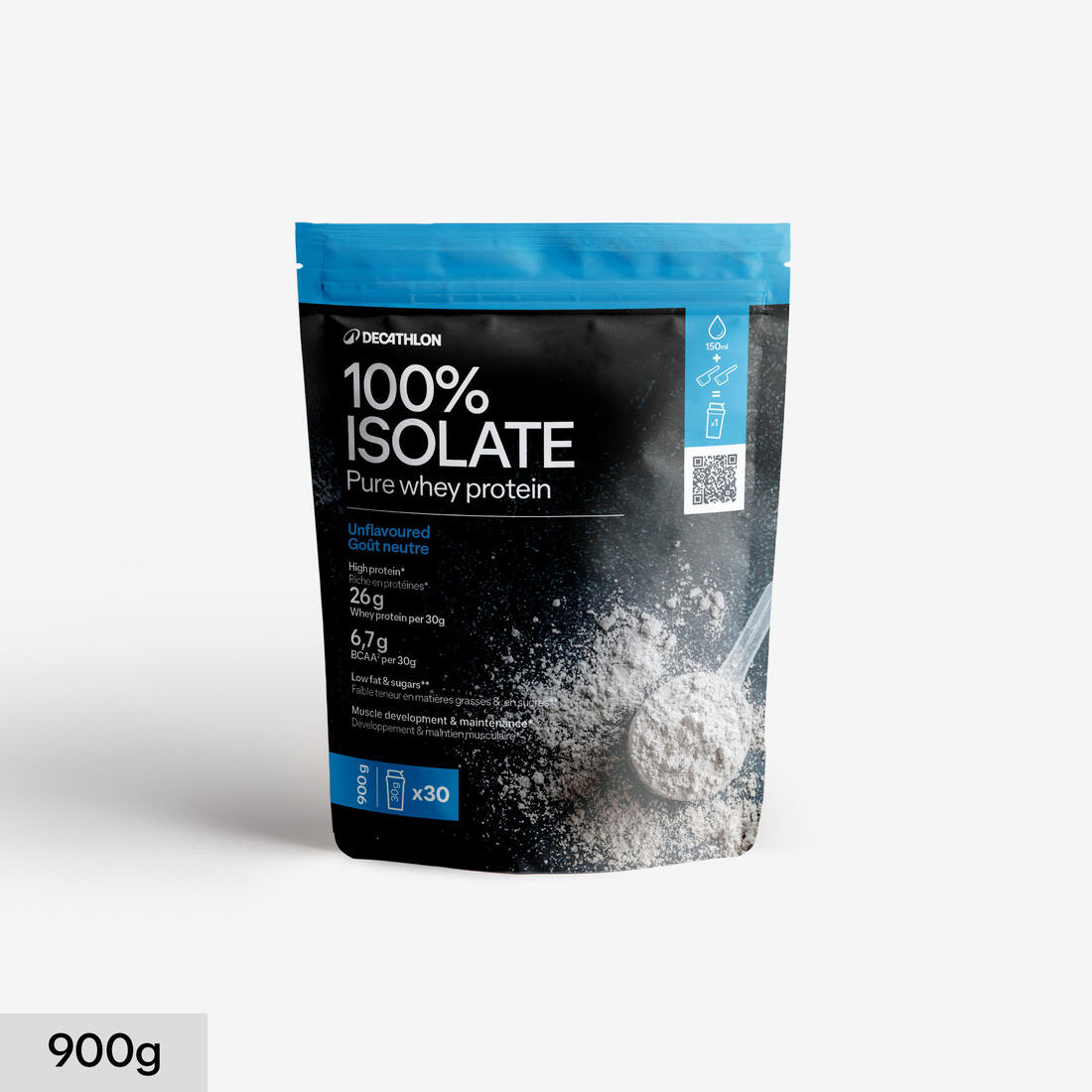 Proteinë hirre e pastër 100% izolat me shije neutrale 900g