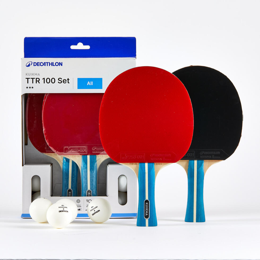 Set me 2 shkopinj TTR 100 të gjithanshëm ITTF Shkollë + topa