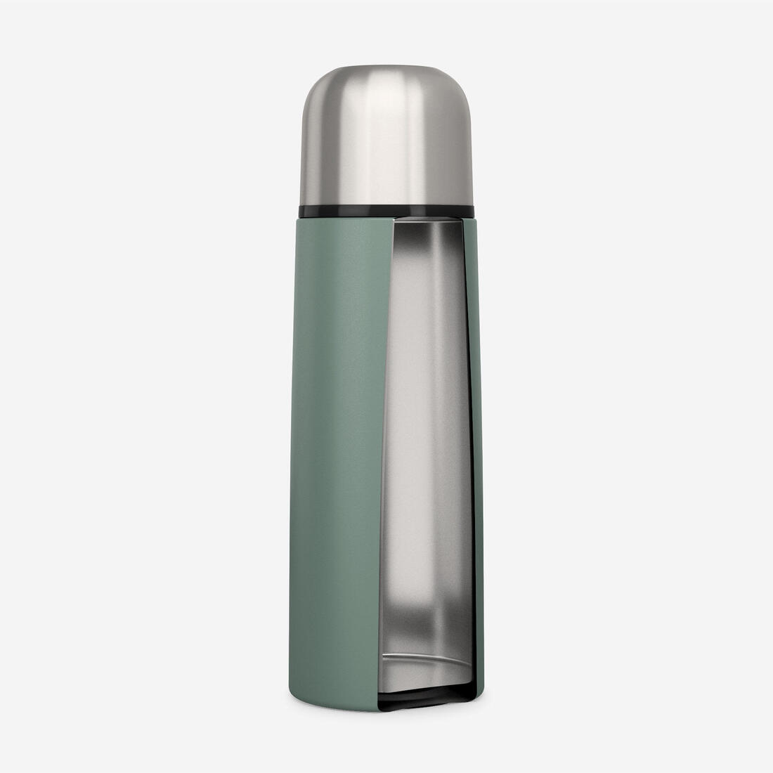 0.7 L stainless steel insulated flask with cup for hiking - Green 8