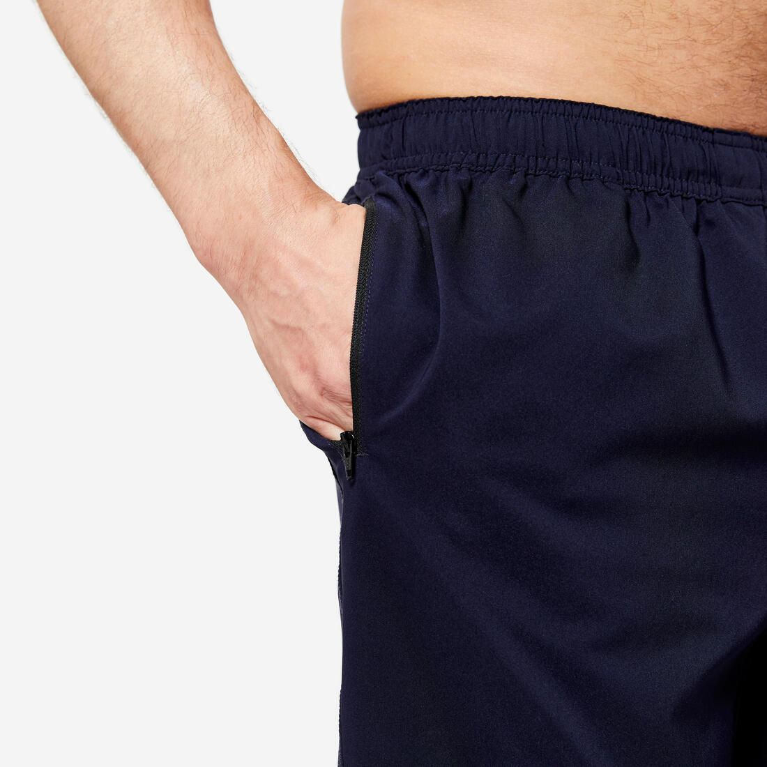 Shortse fitnesi për meshkuj që marrin frymë me xhepa me zipe Kaki 52