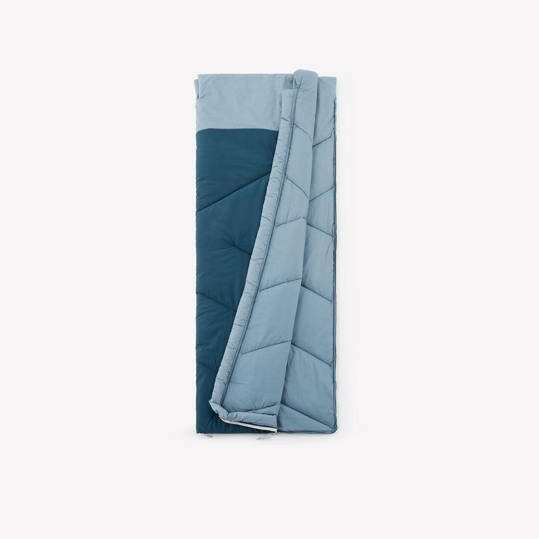 Çantë gjumi kampingu 10°C në pambuk, Ultim Comfort - Blu