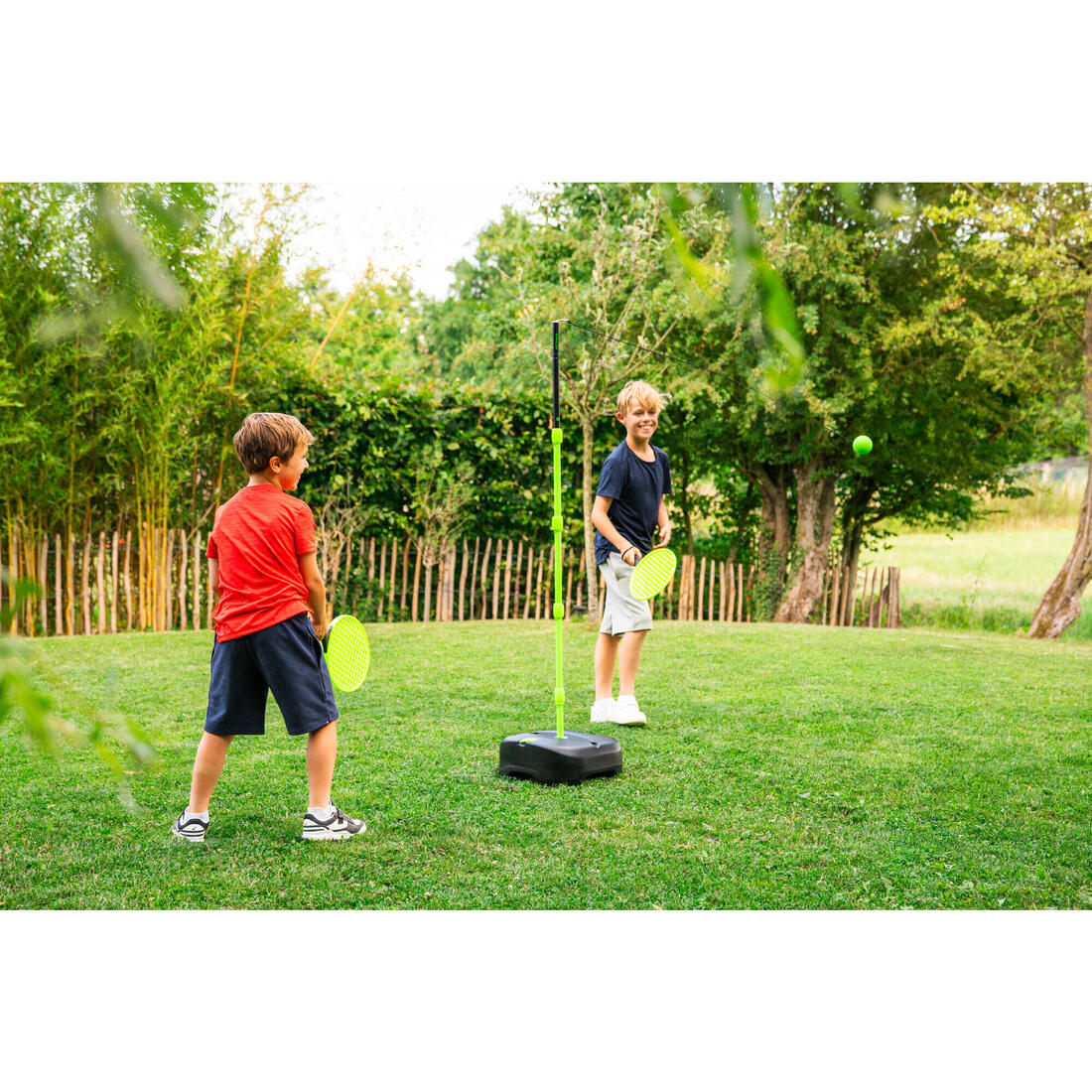 Kids' Speedball Set Turnball (1 Post, 2 Rackets, and 1 Ball) - Black/Yellow 16