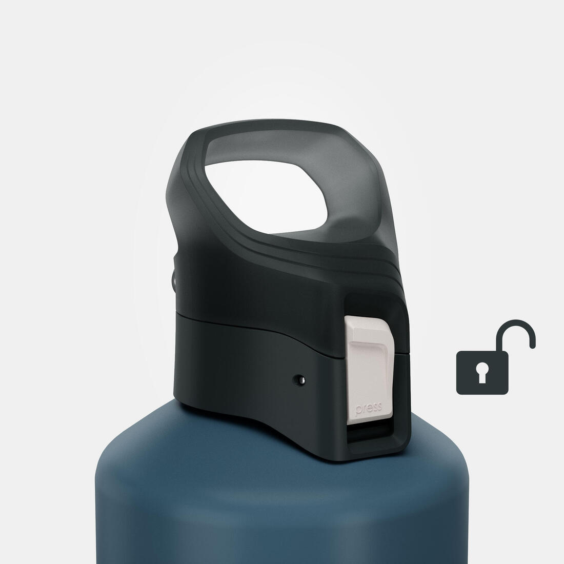 Shishe alumini 1.5L me kapak që hapet shpejt për ecje në natyrë - Blu 9