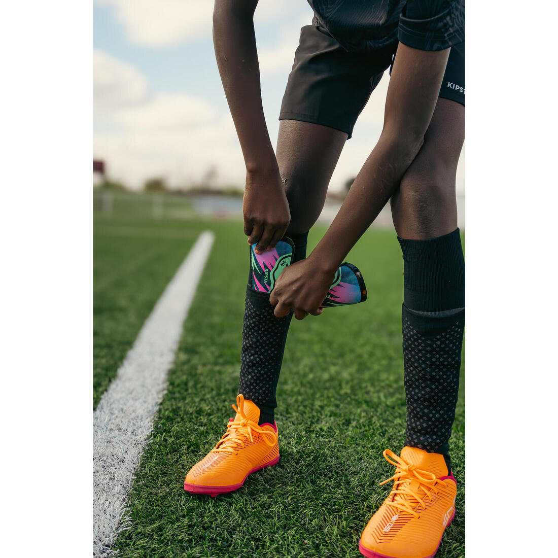 Kids' Football Socks Easy Pocket 19