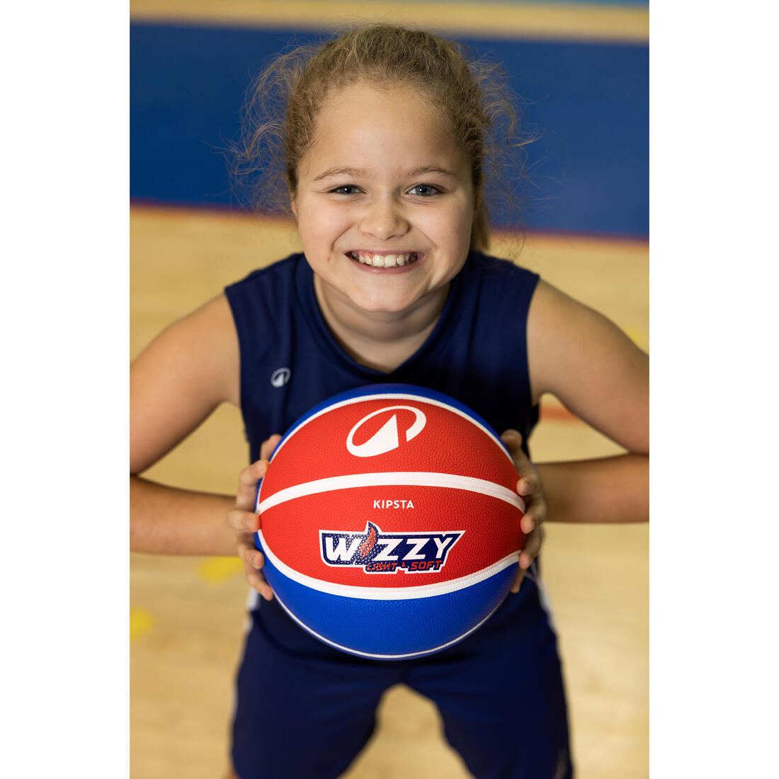 Basketbolli Wizzy K900 Madhësia 5 - E kuqe/Blu 11