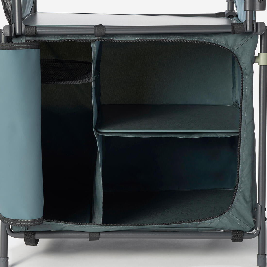 Camping kitchen unit L, foldable and with a wind shield 11