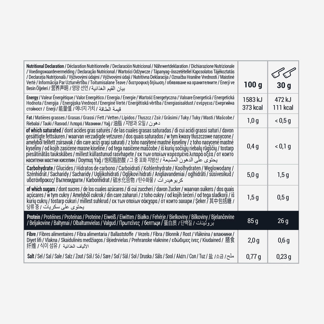 Proteinë hirre e pastër 100% izolat me shije neutrale 900g 2